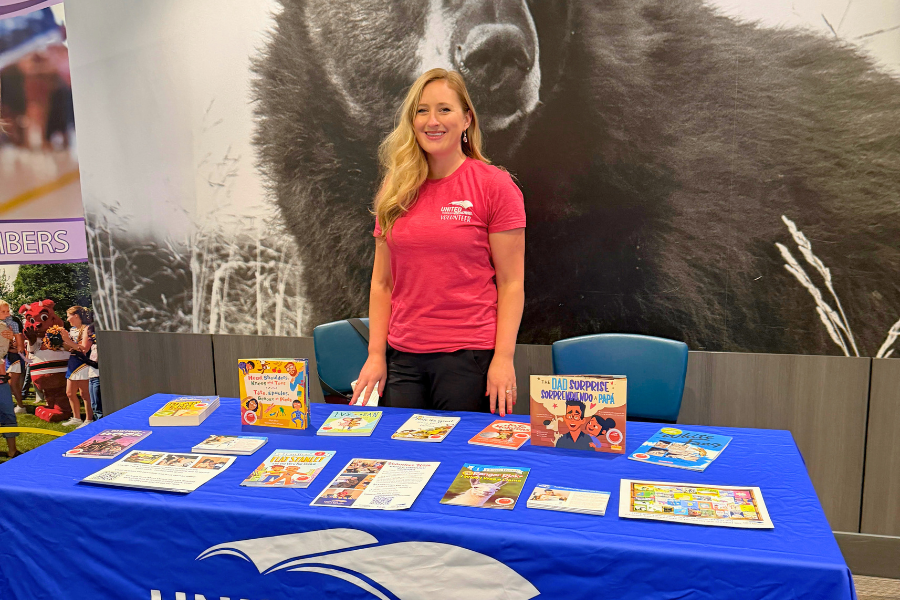 UTR volunteer at an event