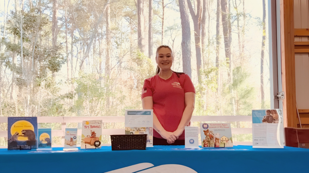 UTR Volunteer Hailey Shuffield at the table