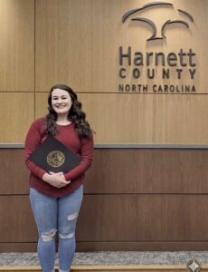 UTR Volunteer receiving the Harnett County Governor’s Award