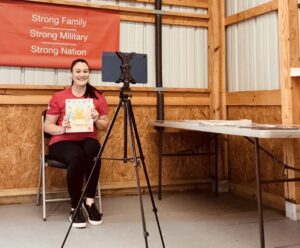 UTR volunteer at a story recording event