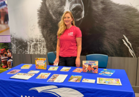 UTR volunteer at an event